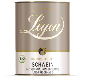 Leyen Hundefutter Bio-Schwein mit Quinoa, Honigmelone und Frischkäse, 800g