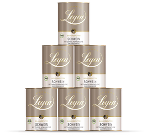 Leyen Hundefutter Bio-Schwein mit Quinoa, Honigmelone und Frischkäse, Sparpaket 6x800g